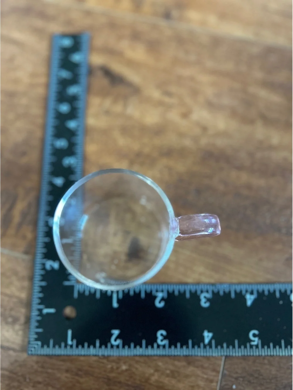 Clear Glass Espresso Coffee Cup with Italian Text